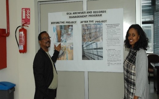 ARM team exhibiting achievements of the Archives and Records management Program