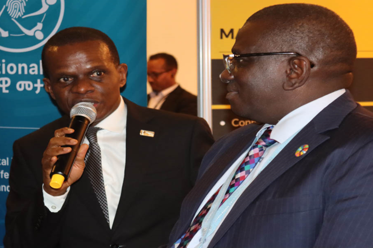 ECA Assistant Executive Secretary (Program Support), Mr. Antonio Pedro at the ARFSD Knowledge fair