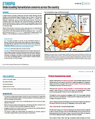ETHIOPIA: UNDERSTANDING HUMANITARIAN CONCERNS ACROSS THE COUNTRY  title=