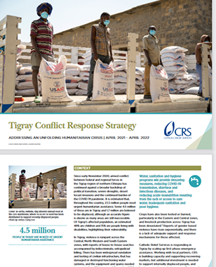 Tigray Conflict Response Strategy: ADDRESSING AN UNFOLDING HUMANITARIAN CRISIS | APRIL 2021 – APRIL 2022  title=