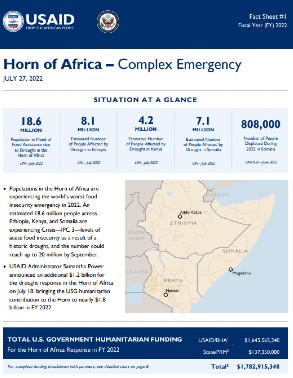 Horn of Africa - Complex Emergency Fact Sheet #1, Fiscal Year (FY) 2022  title=