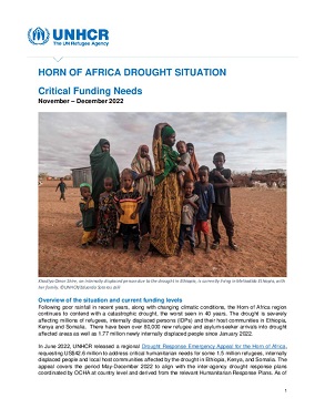 Horn of Africa drought situation - Critical Funding Needs (November – December 2022) title=
