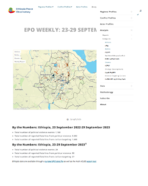Ethiopia: EPO Weekly: 23-29 September 2023 title=