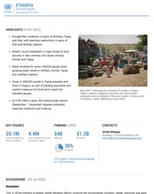 Ethiopia - Situation Report, 9 Oct 2023 title=
