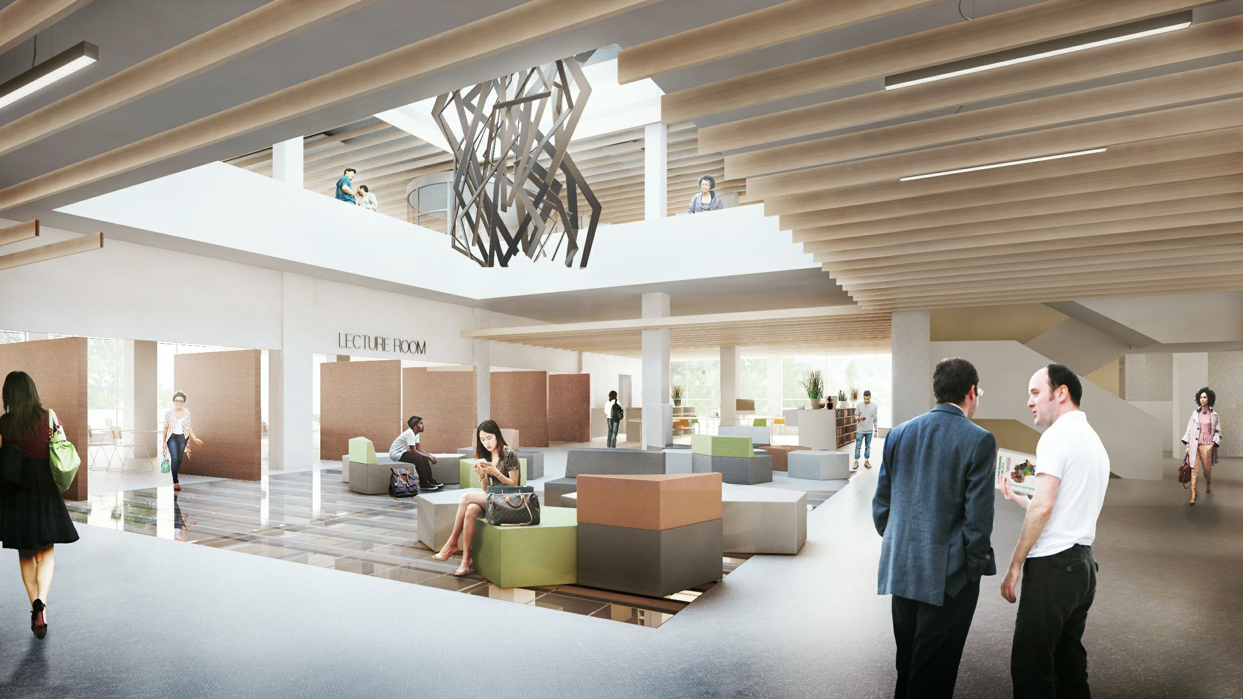 The ECA Knowledge Centre – 3D Design: Limpopo, the five-storied Library building, is under review to create open and flexible spaces, in response to the library trends in the twenty-first century in which spaces are both physical and virtual, providing technology, tools, services and expertise that encourage new patterns of user interactions and knowledge services. Photo © ECA.