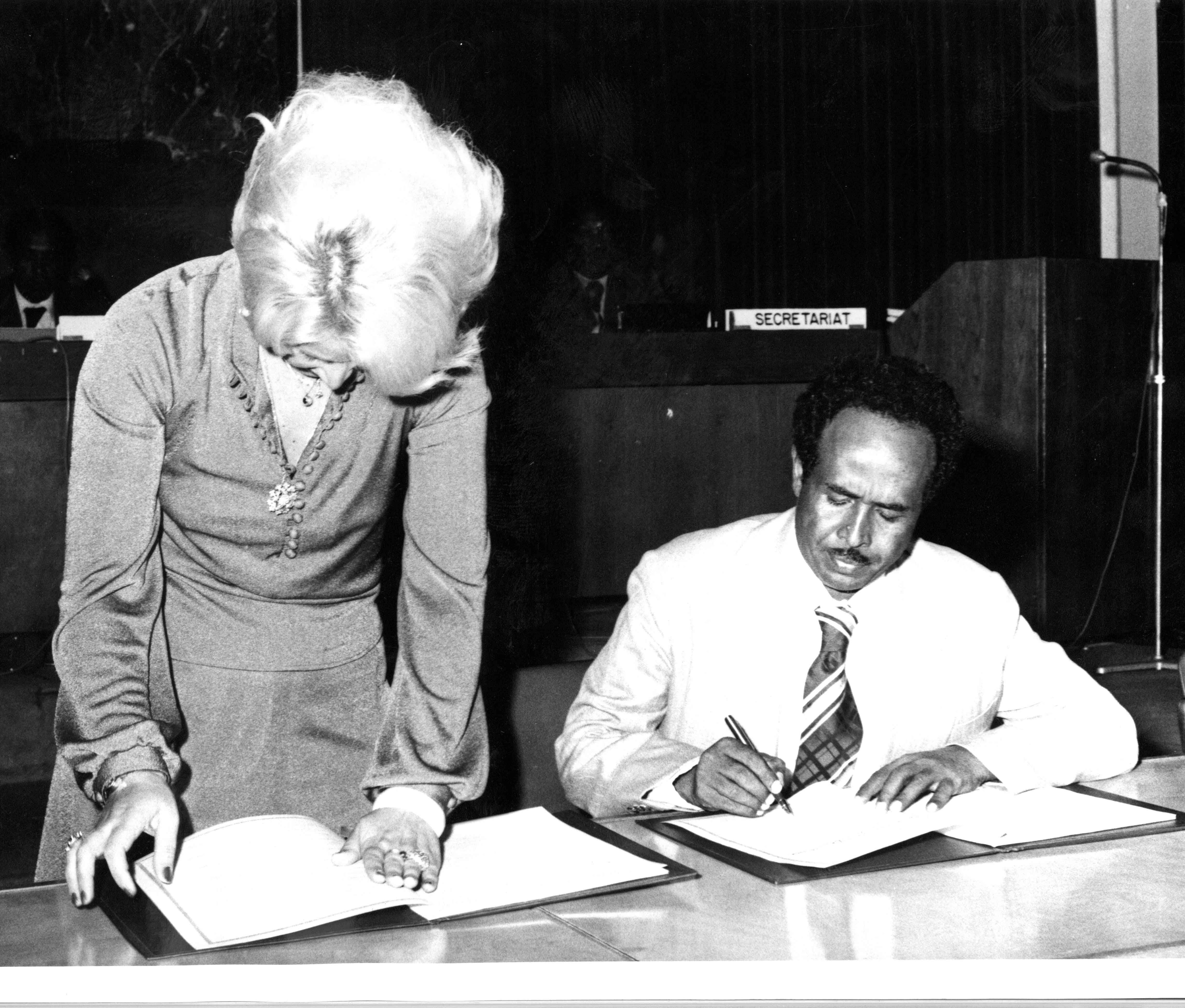 MOBILITY: Signing ceremony of the Constitution of the Trans-East African Highway in Sudan on 19 December 1980. Photo © ECA