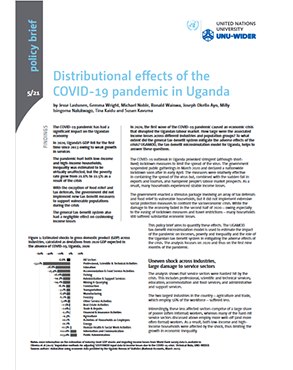 Distributional effects of the COVID-19 pandemic in Uganda title=