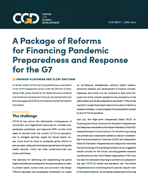 A Package of Reforms for Financing Pandemic Preparedness and Response for the G7 title=