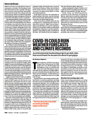How COVID-19 could ruin weather forecasts and climate records title=