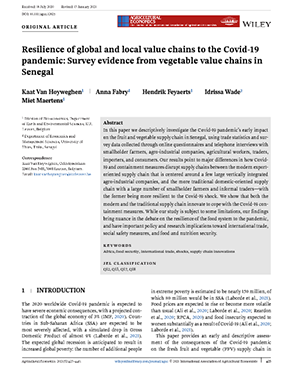 Survey: COVID-19’s varied impacts on fresh fruit and vegetable supply chains in Senegal title=