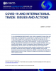 COVID-19 AND INTERNATIONAL TRADE: ISSUES AND ACTIONSUpdated 12 June20201In an unprecedented global health crisis, trade is essential to save lives and livelihoods; and international co-operation is needed to keep trade flowing. In the midst of significant title=