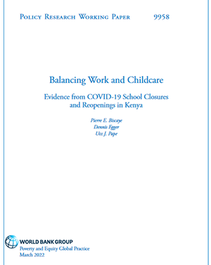 Balancing Work and Childcare : Evidence from COVID-19 School Closures and Reopenings in Kenya (English) title=