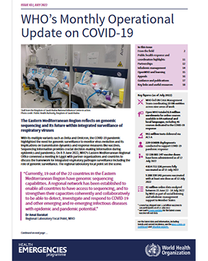 Monthly operational update on COVID-19  title=