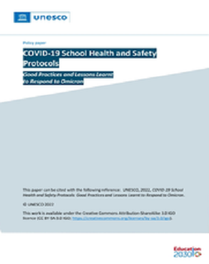 COVID-19 school health and safety protocols: good practices and lessons learnt to respond to Omicron title=