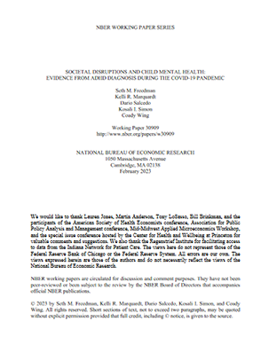 Societal Disruptions And Child Mental Health: Evidence From ADHD Diagnosis During The COVID-19 Pandemic title=
