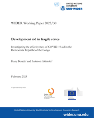 Development aid in fragile states: Investigating the effectiveness of COVID-19 aid in the Democratic Republic of the Congo title=