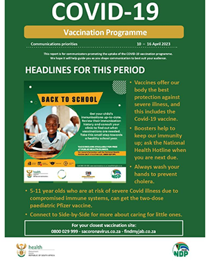 Covid-19 Vaccination Program Communications Priorities 10 – 16 April 2023 title=