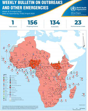 Outbreaks and Emergencies Bulletin, Week 15: 3 - 9 April 2023 title=