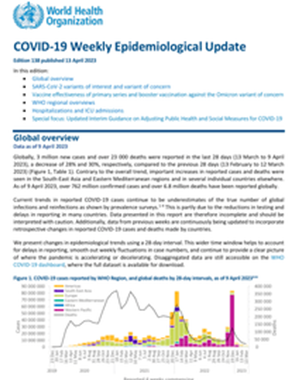 Coronavirus Disease (COVID-19): Weekly Epidemiological Update title=