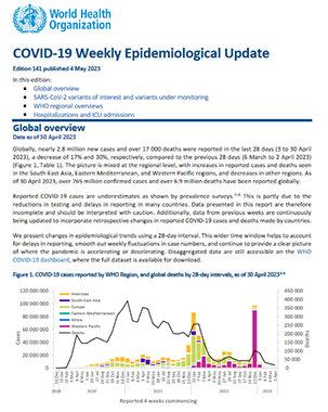 Weekly epidemiological update on COVID-19 - 4 May  title=