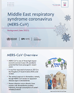 Update 88: MERS-CoV, a circulating coronavirus with epidemic and pandemic potential - Pandemic preparedness, prevention and response with a One Health approach title=