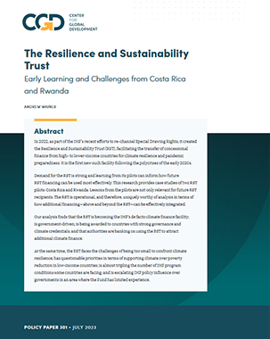 The Resilience and Sustainability Trust: Early Learning and Challenges from Costa Rica and Rwanda title=