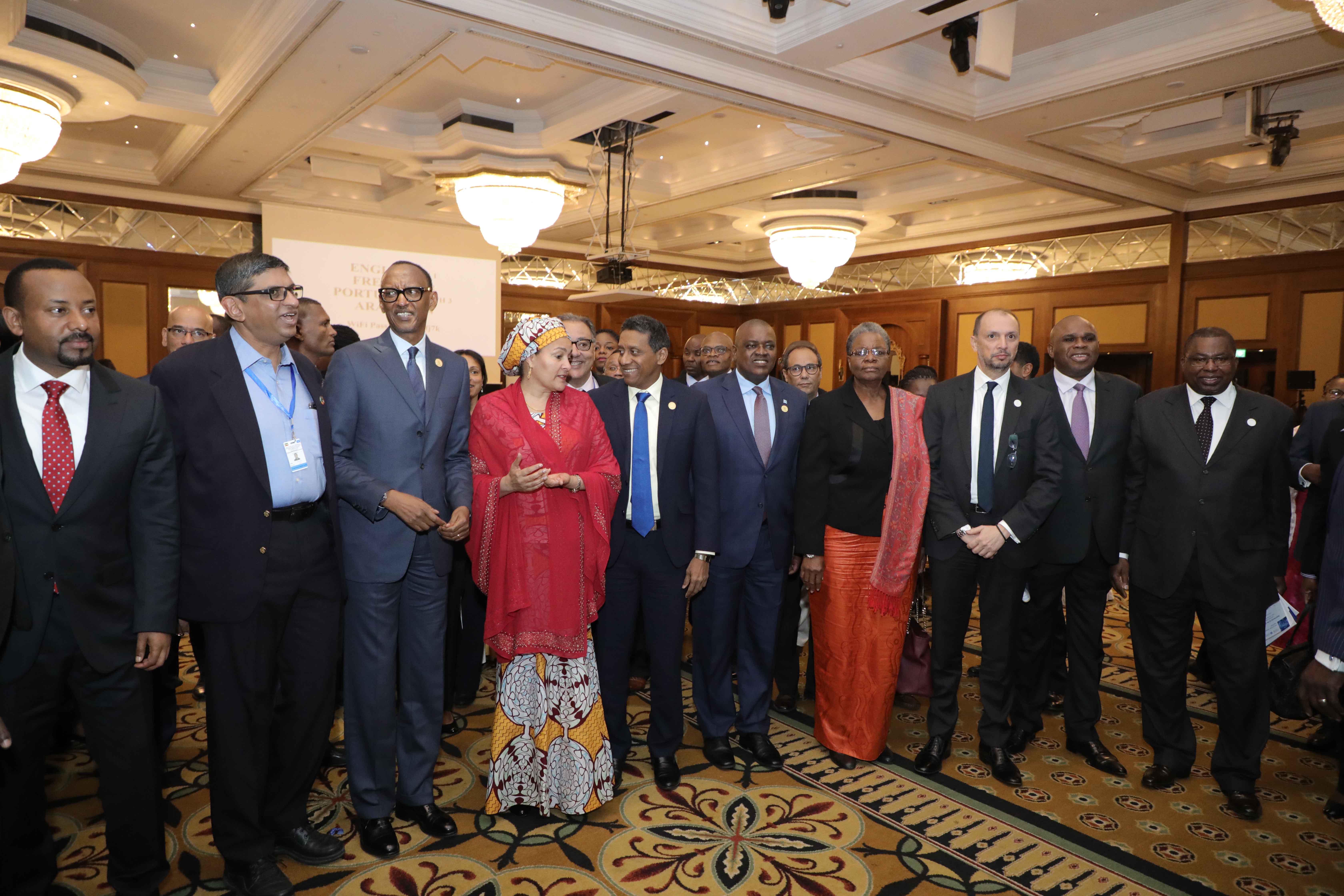 Dignitaries that attended the high-level meeting on the need for Africa to embark on a digital identification drive, convened by the Economic Commission for Africa (ECA) and the African Union Commission (AUC). Addis Ababa, 18 November 2018. Photo © ECA