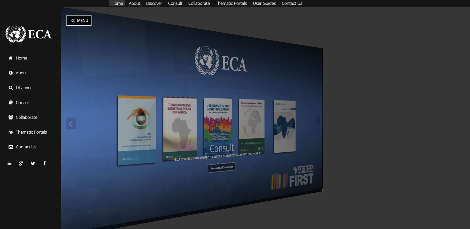 ECA Knowledge Hub (https://knowledge.uneca.org/)