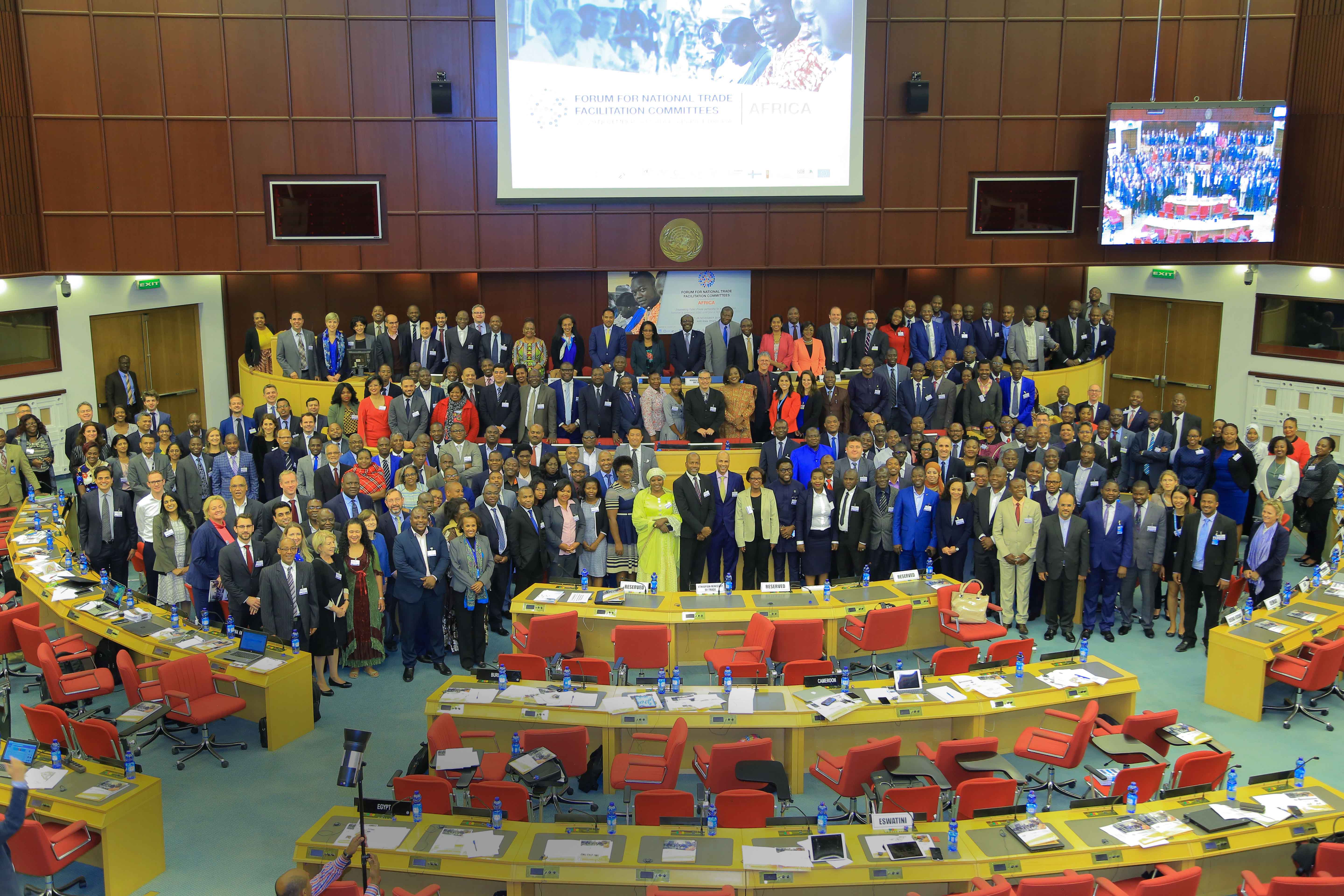 CONVENING POWER: The first ever African Forum for National Trade Facilitation Committees, Empowering public-private partnership for trade facilitation, was held at the ECA Conference Centre, Addis Ababa, 27 – 29 November 2018. ECA exercises its convening power to organize major high-level conferences and meetings, including the annual Conference of African Ministers of Finance, Planning and Economic Development