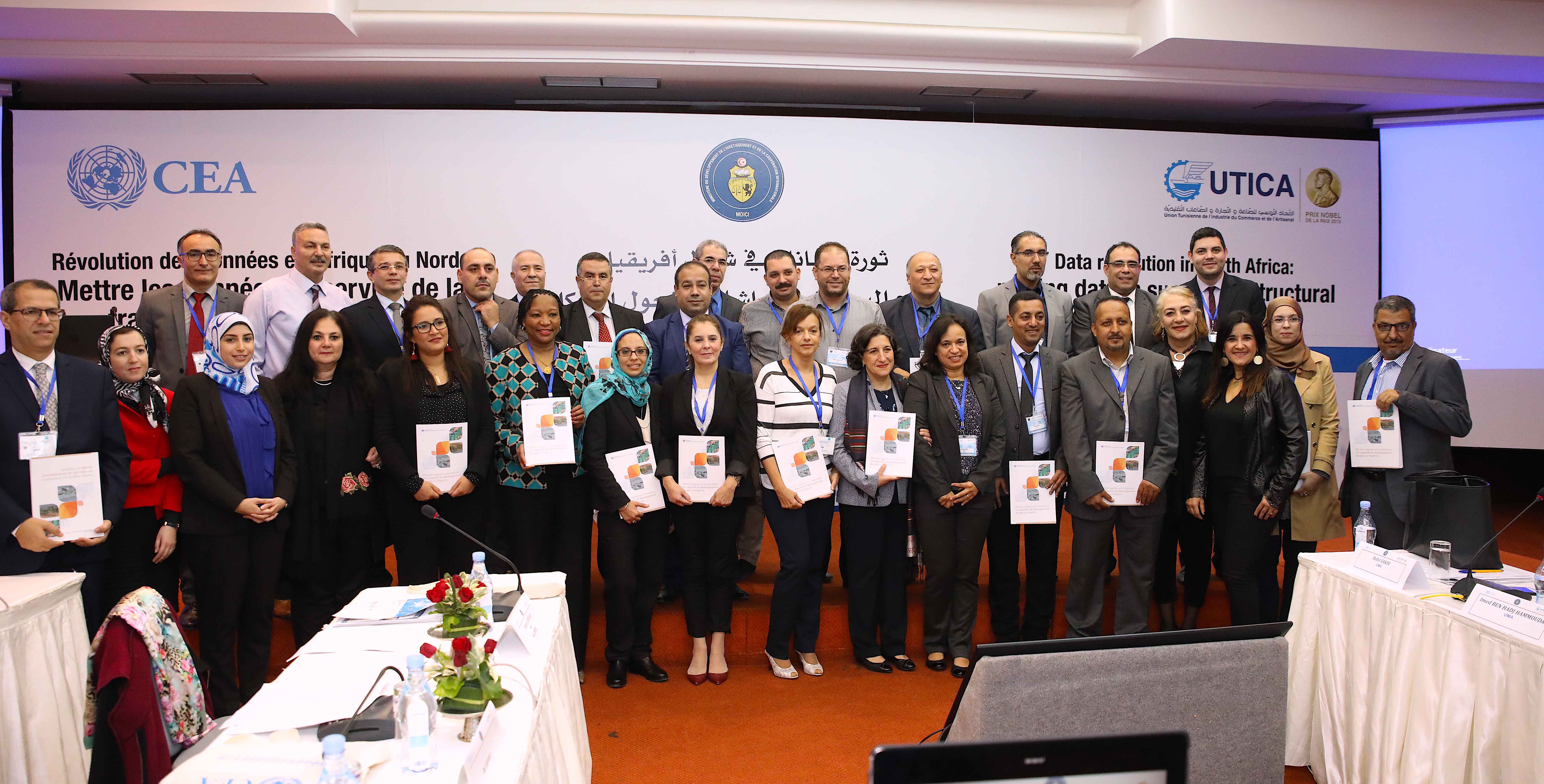 During the thirty-third meeting of the Intergovernmental Committee of Experts of the Arab Maghreb Union in Tunis, on Friday 2 November 2018, the ECA Subregional Office for North Africa tabled a report taking stock of Sustainable Development Goals implementation and progress in the Maghreb countries. Photo © ECA.